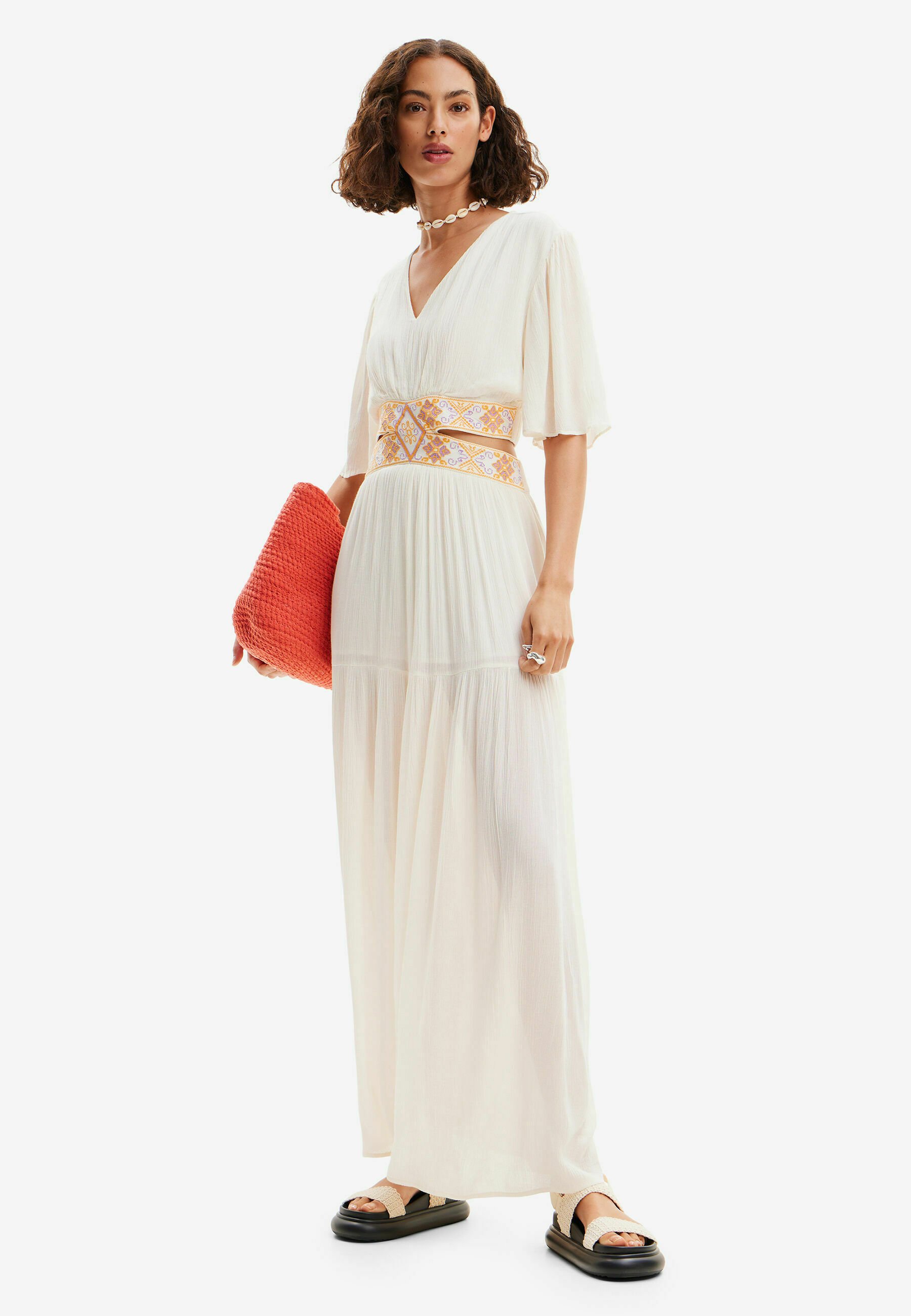 Desigual kleid weiß lang Clearance